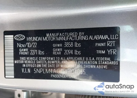2023 Hyundai Elantra Sel z USA, uszkodzony, nr VIN 5NPLM4AG7PH104065